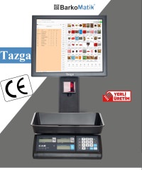 TAZGA TPC-TERAZİ POS / TEK EKRAN / BARKOD OKUYUCU / PROGRAMLI - 1